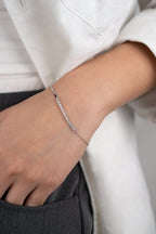 CLAUDE Cable Sterling Silver Tennis Bracelet - Minimalist Lab
