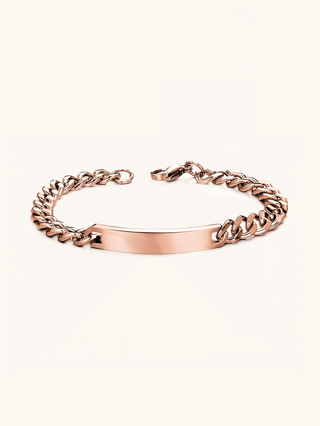 Curb Chain Engravable Plate Bracelet - Minimalist Lab