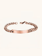 Curb Chain Engravable Plate Bracelet - Minimalist Lab