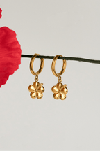 MNML x Zee Avi Hibiscus Flower Hoop Earrings - Minimalist Lab