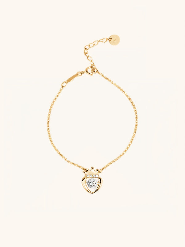 DELILAH Dancing Diamond Heart Crown Bracelet