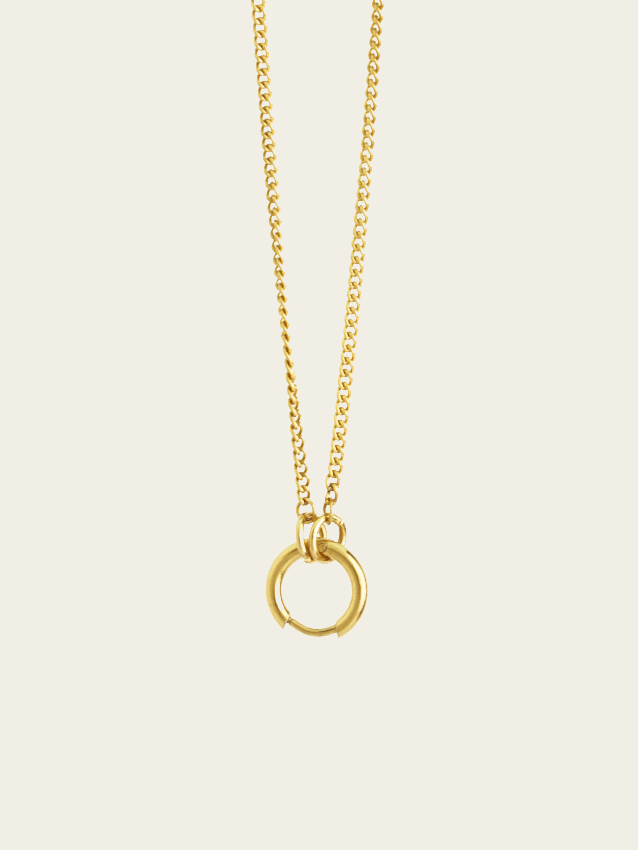 DIY short curb chain necklace 18K gold plated stainless steel