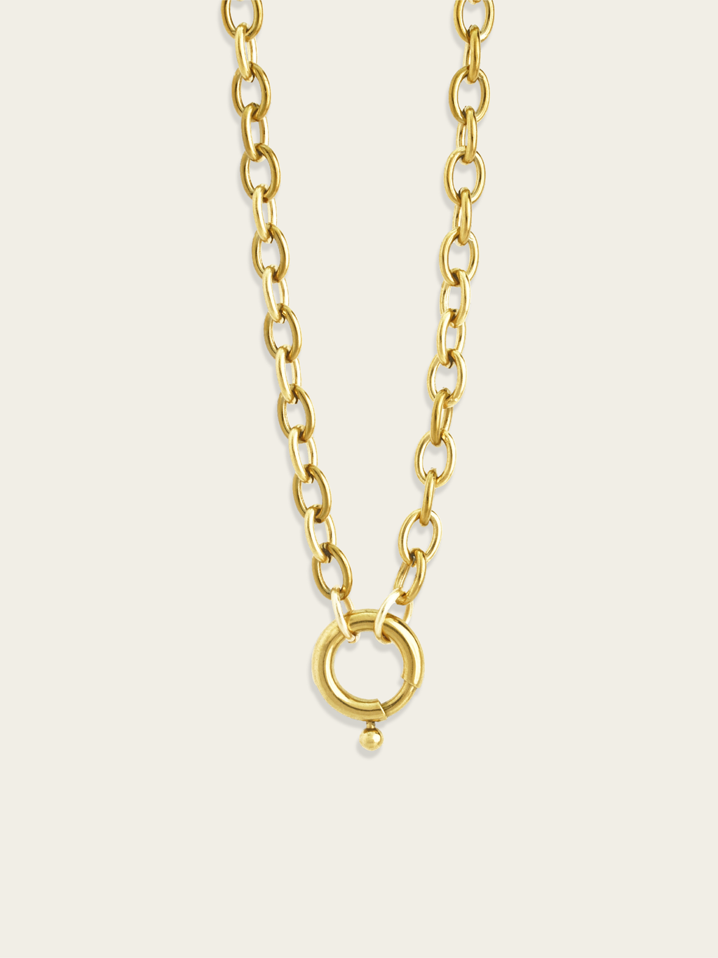 DIY short statement cable necklace gold plated titanium 45cm