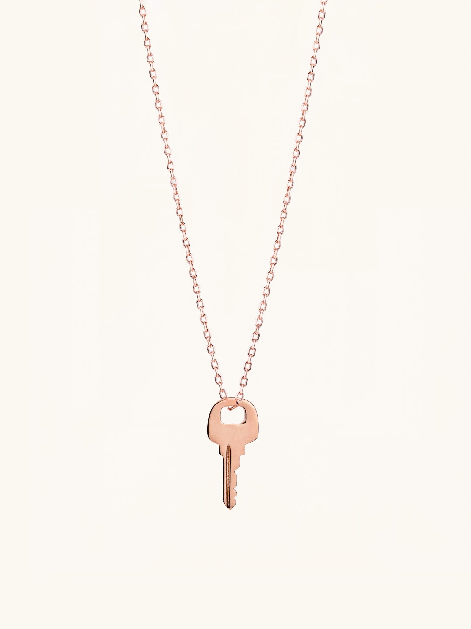 DAVIS Midi Key Sterling Silver Necklace - Minimalist Lab