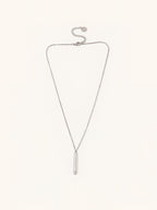 Round Cylinder Bar Engravable Necklace - Minimalist Lab