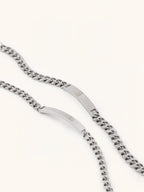 Curb Chain Engravable Plate Bracelet - Minimalist Lab
