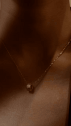 Close-up of silver rolo chain necklace with 3A cubic zirconia – hypoallergenic and elegant