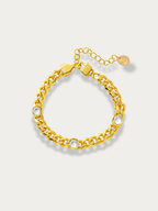 Delphine Bold CZ Curb Chain Bracelet