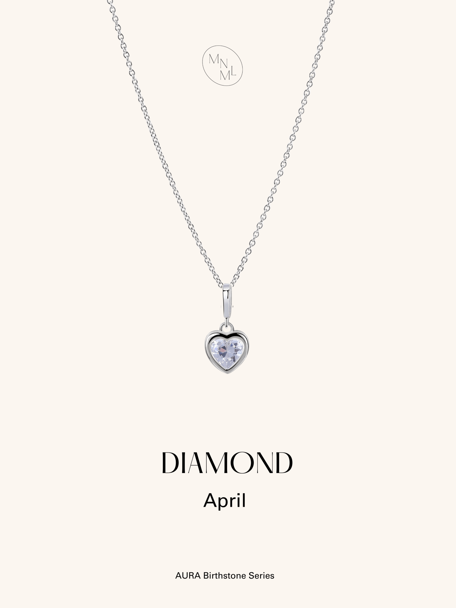 AURA Birthstone Sterling Silver Necklace - Minimalist Lab