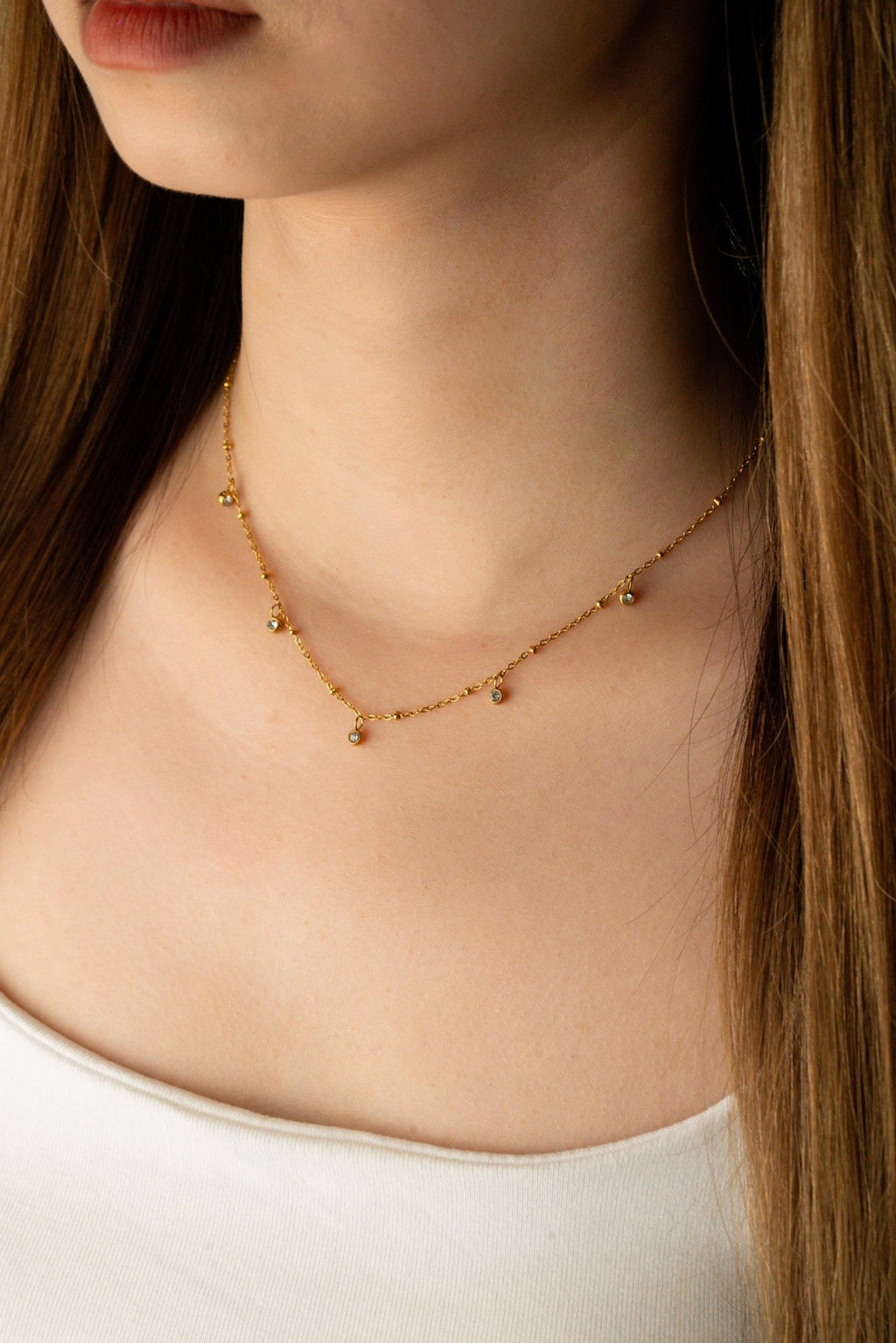 Diamond Charms Necklace - Minimalist Lab