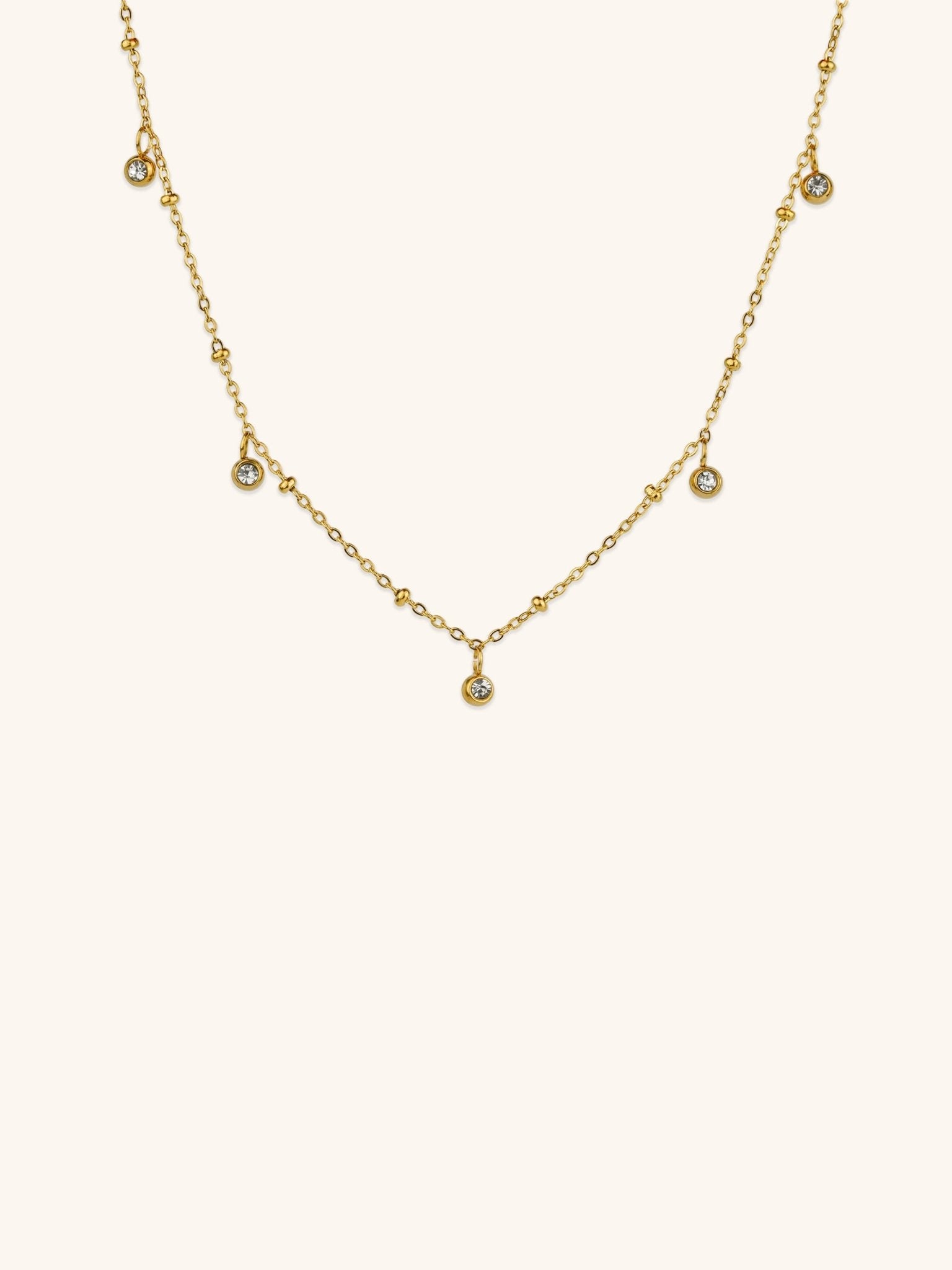 Diamond Charms Necklace - Minimalist Lab