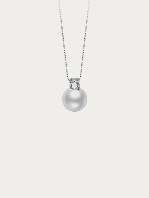 Diana Grey Pearl Necklace - Minimalist Lab