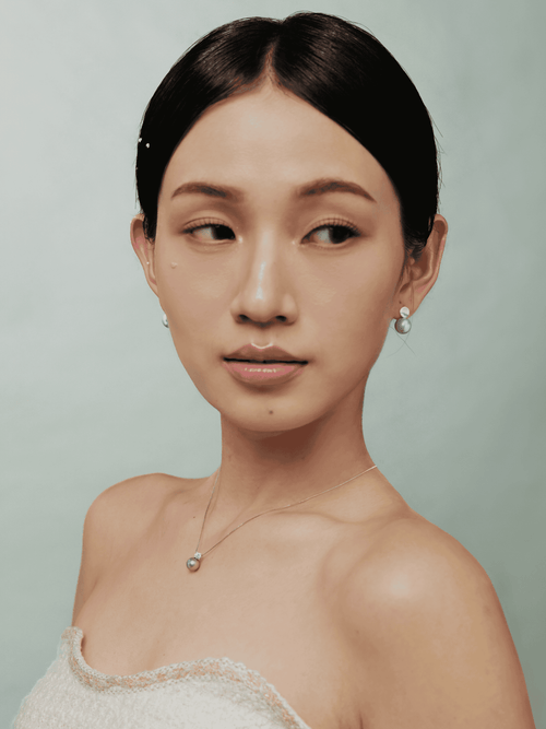 Diana Grey Pearl Necklace - Minimalist Lab