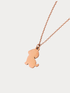 Doggy Pendant Engravable Necklace silver dog charm