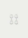 Elena double pearl earrings
