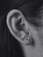 Elia Droplet Zirconia Stud Earring - Minimalist Lab