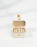 minimalist moissanite ring malaysia inside a ring box