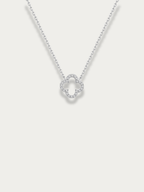 Élise Hollow Clover Necklace - Minimalist Lab