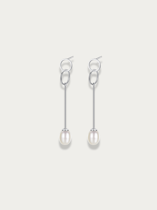 Elodie Freshwater Pearl Drop Earrings - Minimalist Lab