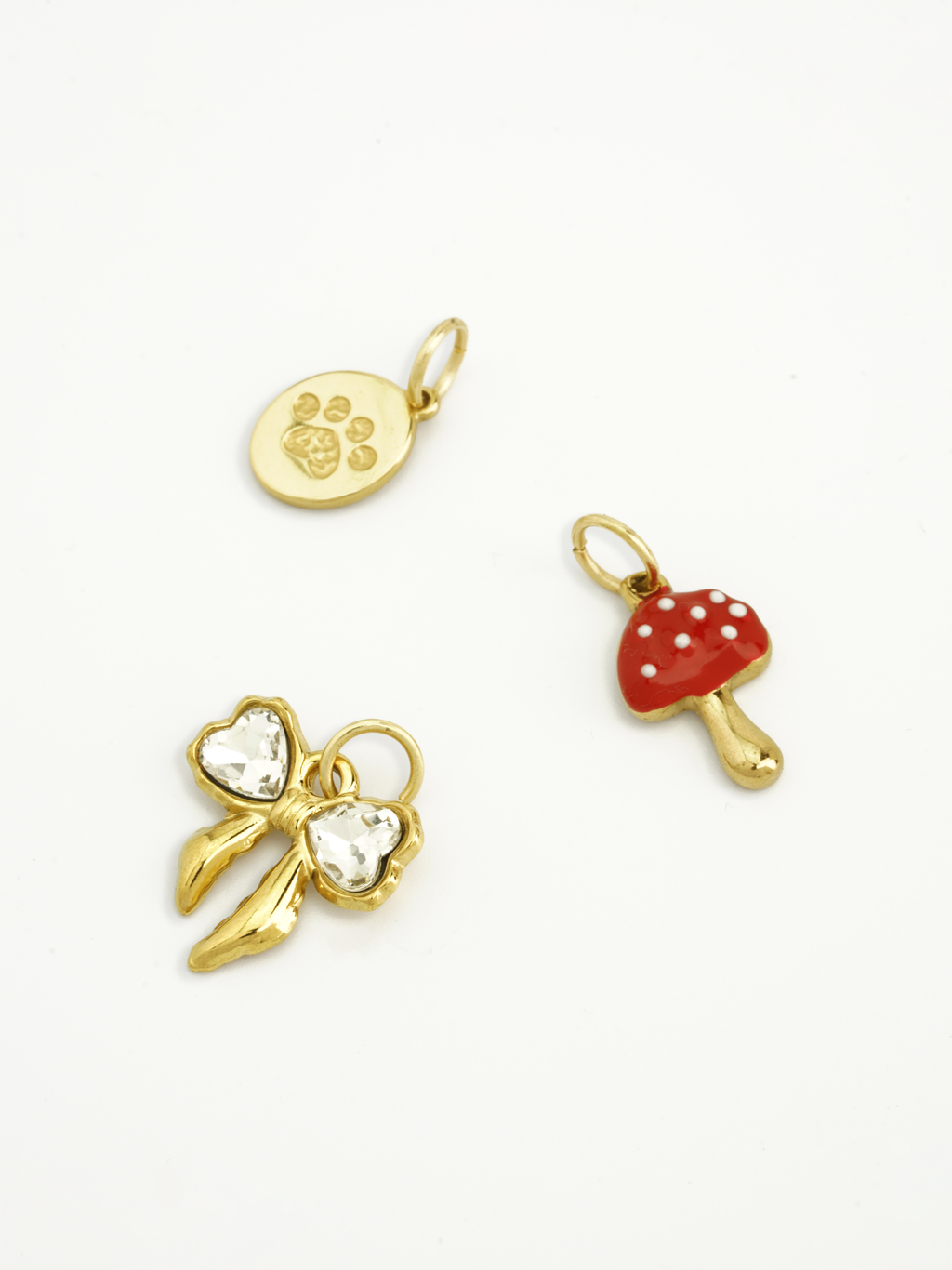 paw charm stainless steel gold plated