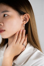 EVERLYN Petals Sterling Silver Earrings - Minimalist Lab