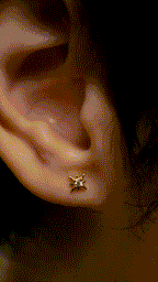 Diamond hoop single earring with 5A zirconia sparkle