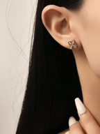 Fleur Golden Petal Stud Earrings - Minimalist Lab