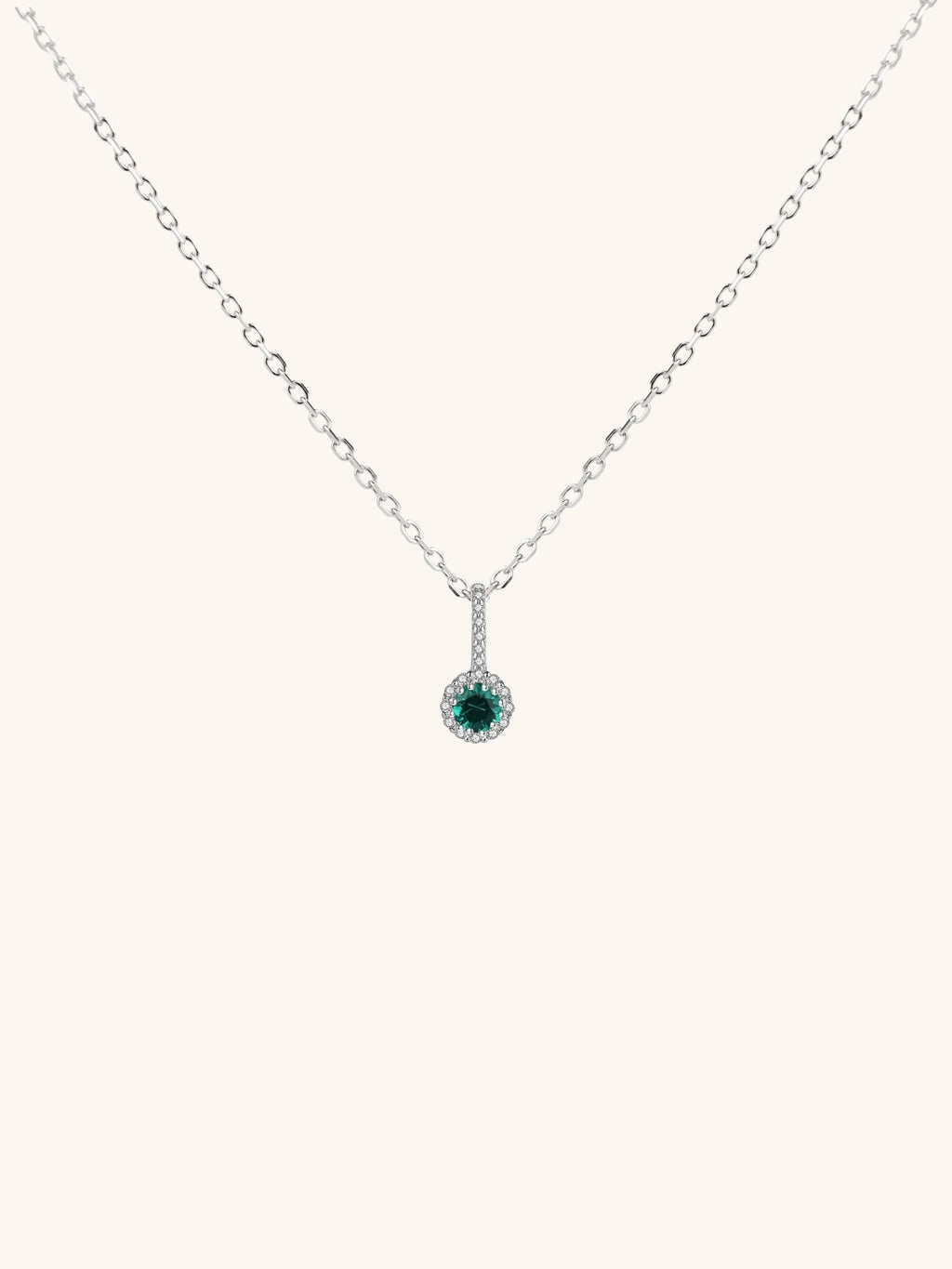 FLORENCE Diamond Sterling Silver Necklace - Minimalist Lab