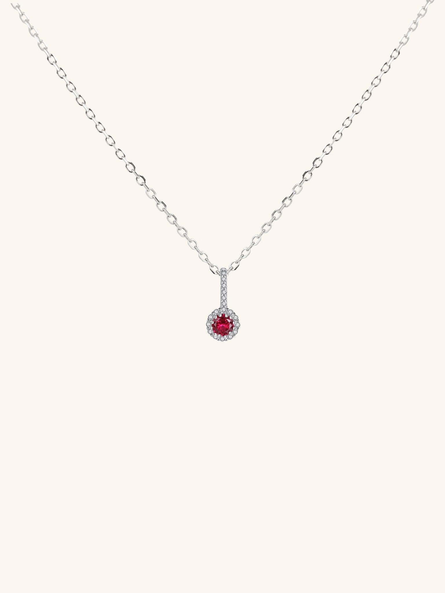 FLORENCE Diamond Sterling Silver Necklace - Minimalist Lab