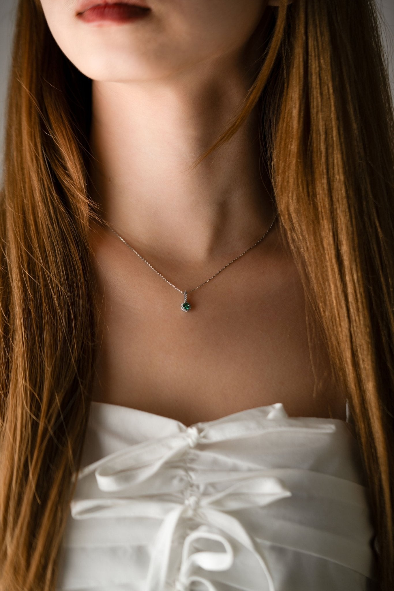 FLORENCE Diamond Sterling Silver Necklace - Minimalist Lab