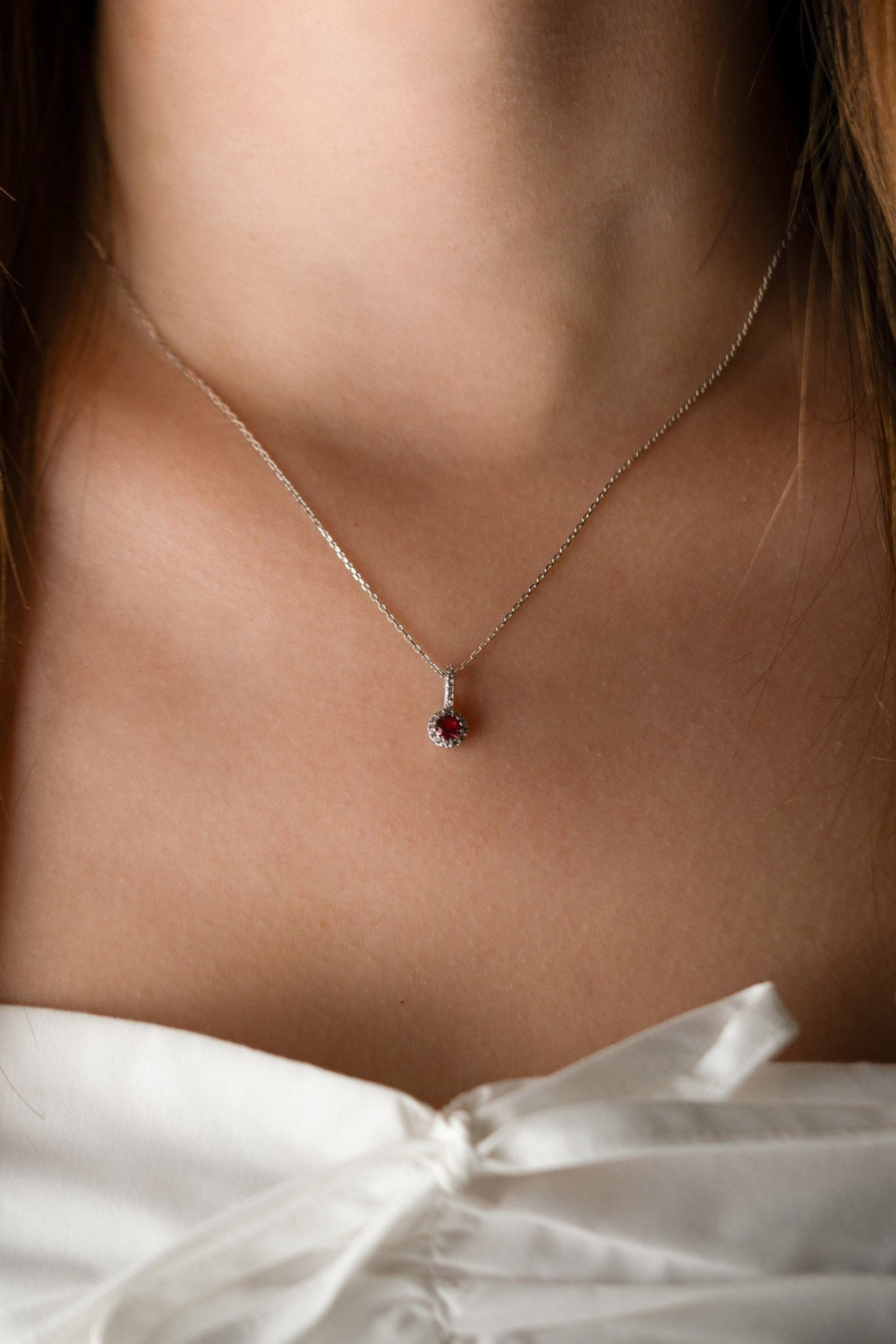 FLORENCE Diamond Sterling Silver Necklace - Minimalist Lab