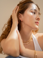 Waterproof gold stainless steel jewelry for everyday wear.