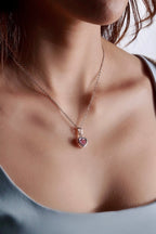 AURA Birthstone Sterling Silver Necklace - Minimalist Lab