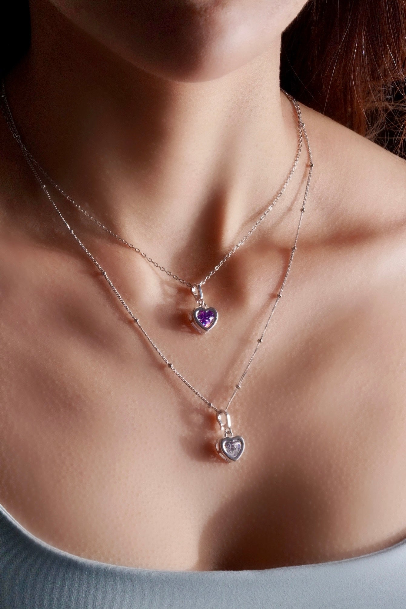 AURA Birthstone Sterling Silver Necklace - Minimalist Lab