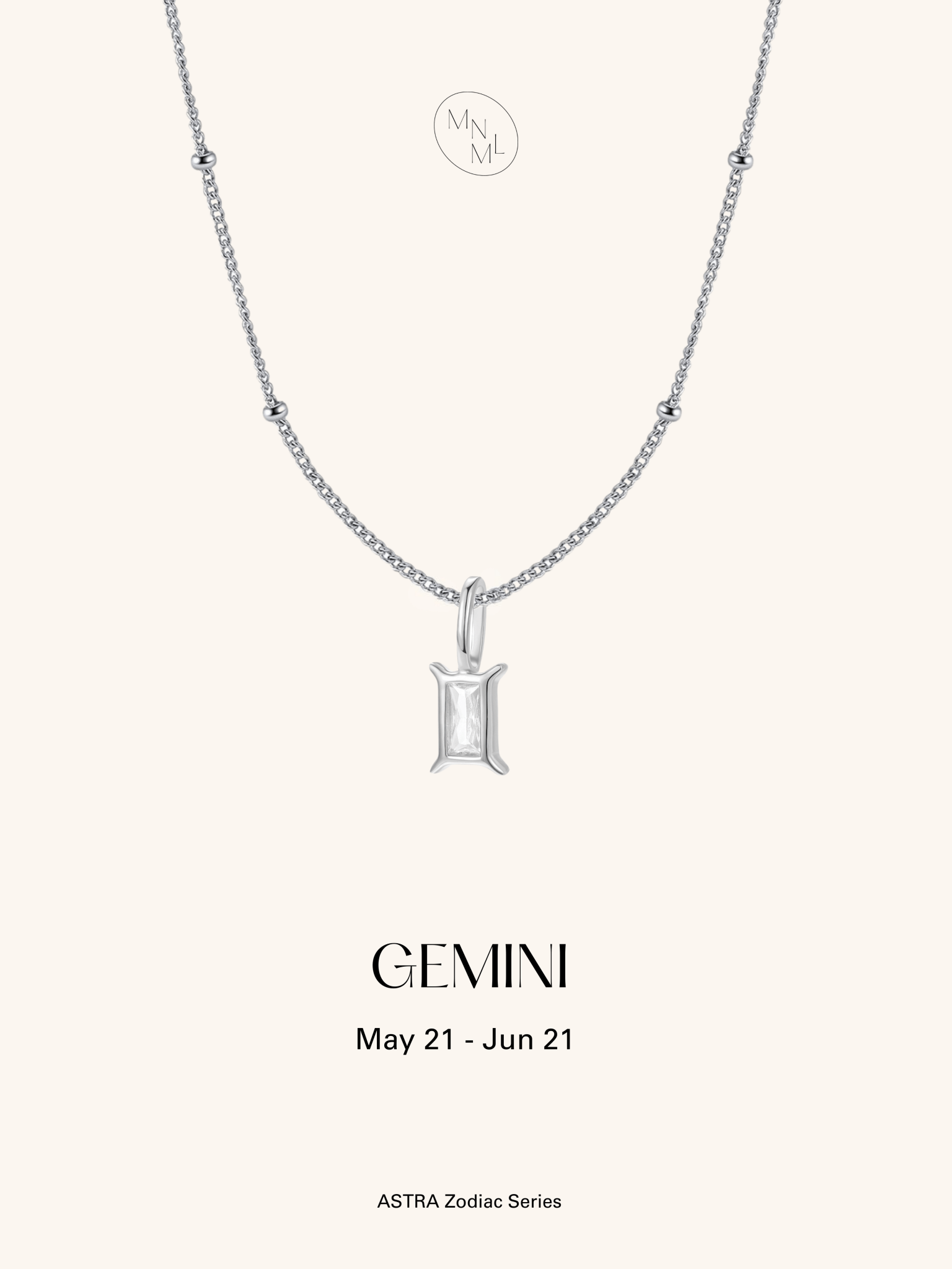 ASTRA Zodiac Sterling Silver Necklace - Minimalist Lab