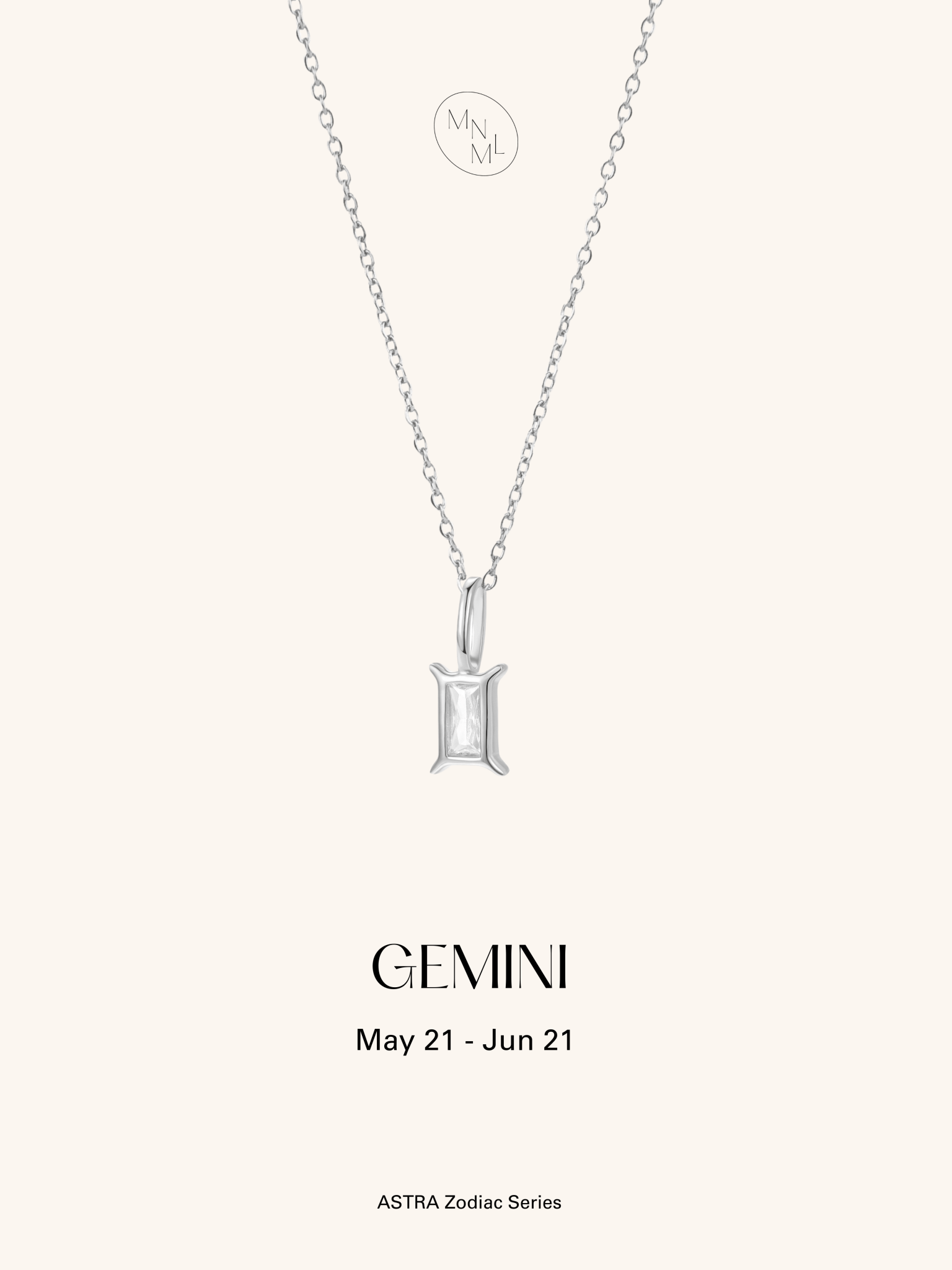 ASTRA Zodiac Sterling Silver Necklace - Minimalist Lab