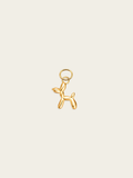Golden balloon dog charm in 18K gold plated stainless steel for DIY jewellery