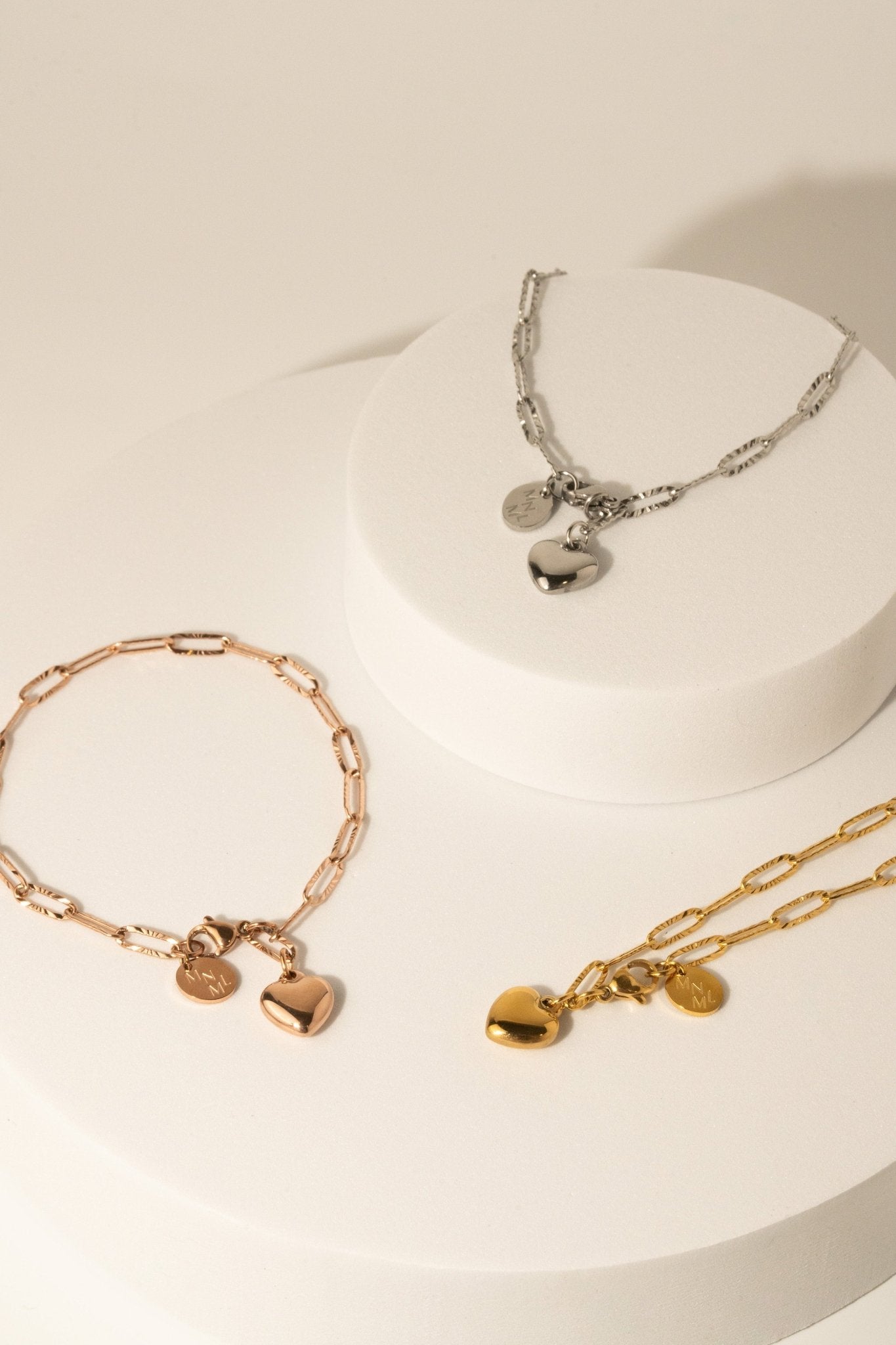 Heart Chain Engravable Bracelet - Minimalist Lab