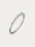 Eterna Hollow Roman Numerals Diamond Bangle - Minimalist Lab