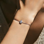 BAY Diamond Teardrop Sterling Silver Bracelet - Minimalist Lab