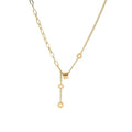 Bold Mixed Chain Lariat Necklace - Minimalist Lab