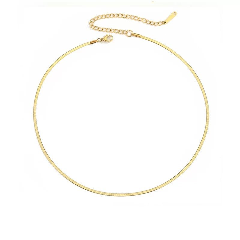 Herringbone Chain Essential Necklace - Minimalist Lab