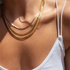Herringbone Chain Essential Necklace - Minimalist Lab