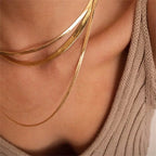 Herringbone Chain Essential Necklace - Minimalist Lab