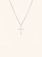 LUISA Cross Sterling Silver Necklace - Minimalist Lab