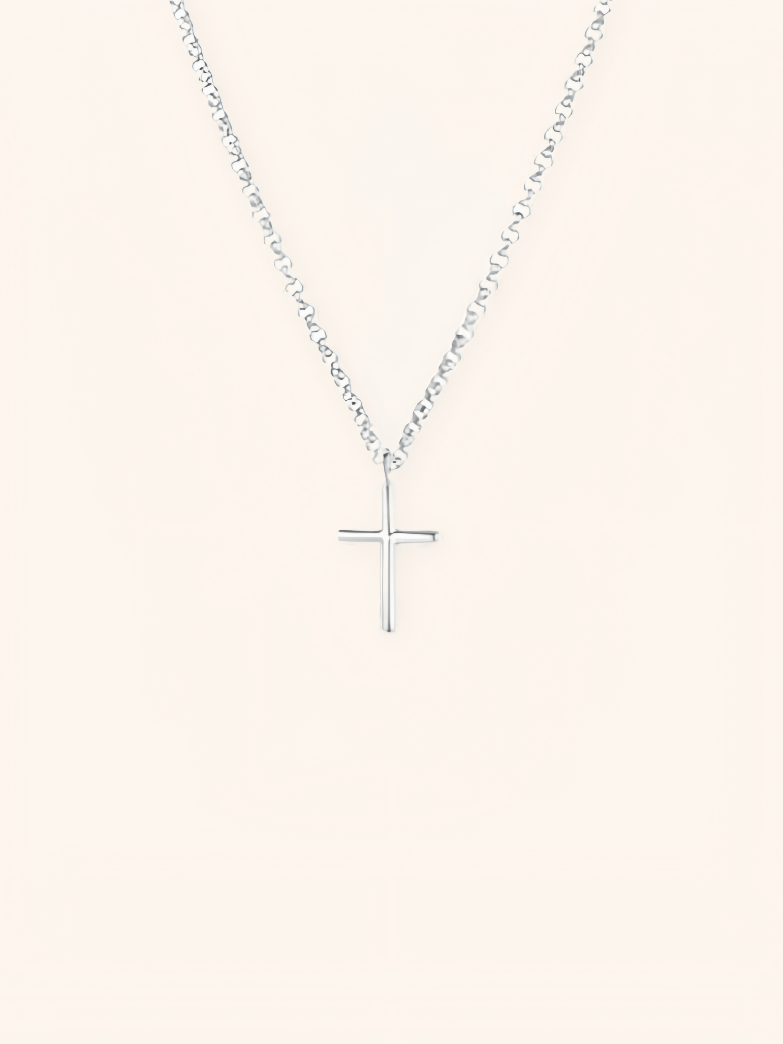 LUISA Cross Sterling Silver Necklace - Minimalist Lab
