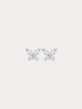 JASMINE Diamond Butterfly Sterling Silver Studs