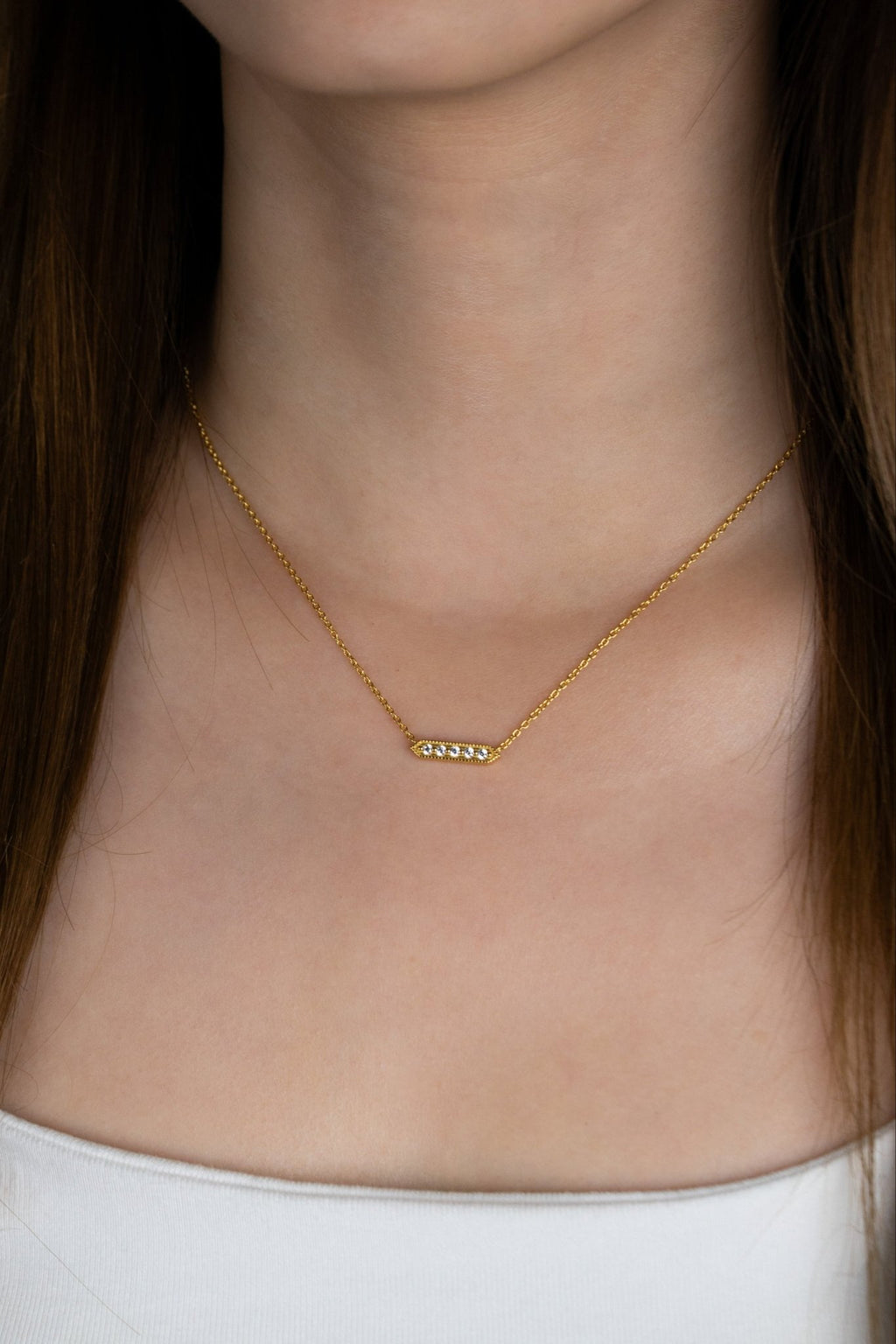 JAMIE Bar Sterling Silver Necklace - Minimalist Lab