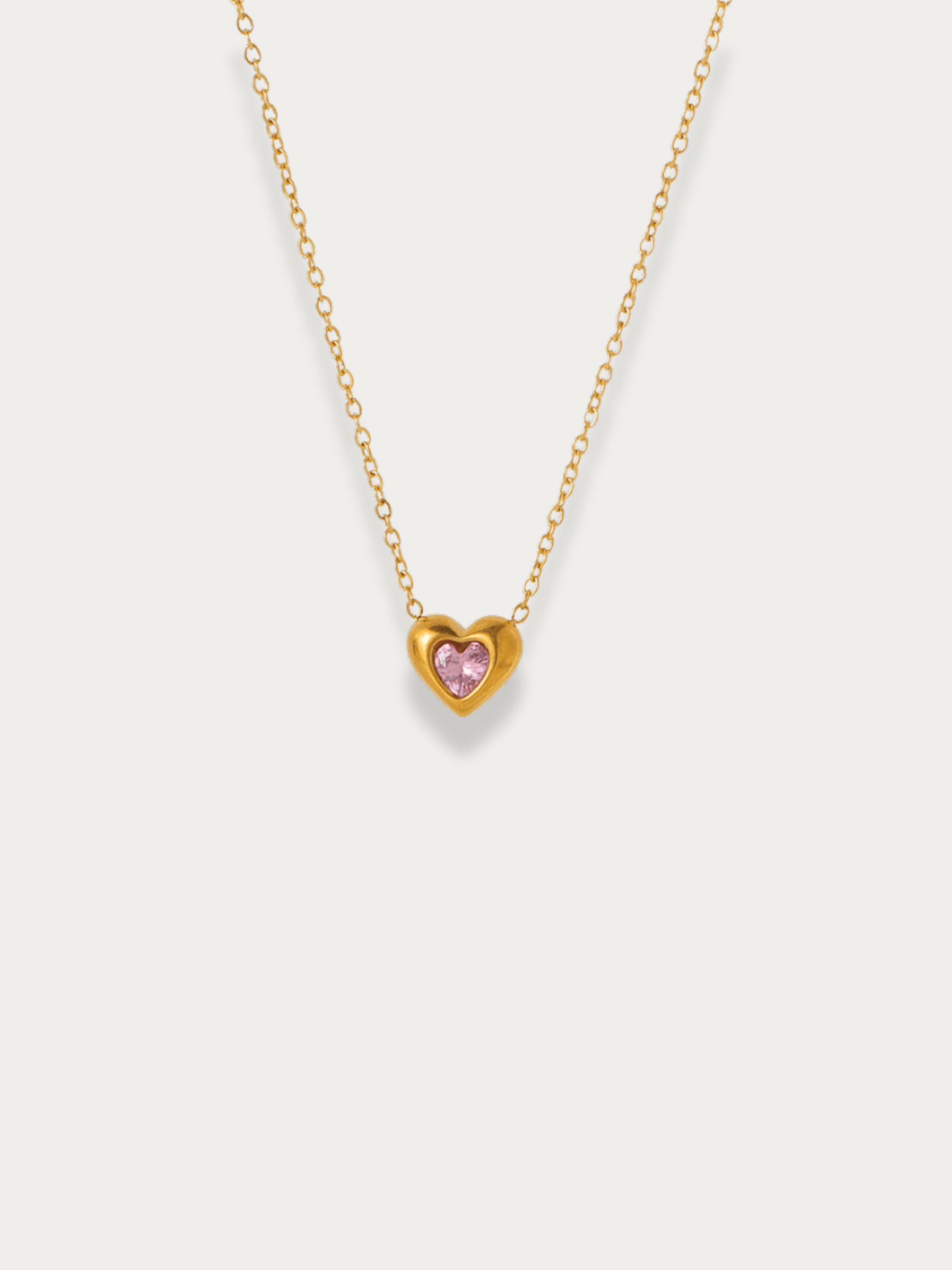 Janelle Sparkly Heart Necklace - Minimalist Lab