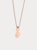 Kitty Pendant Engravable Necklace rose gold cat charm
